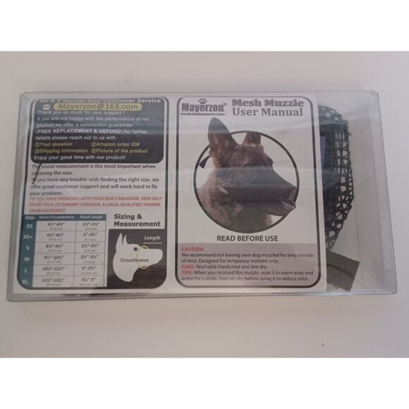 Mayerzon Dog Muzzle, Soft Mesh Covered Muzzles Black - Size Xl - Picture 7 of 9